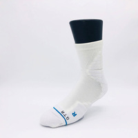 Chaussettes de sport personnalisées Cushined White Quarter pour hommes