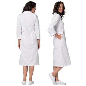 ชุดสูทผ้าฝ้ายขัดสีขาว XL สำหรับผู้หญิงเสื้อโค้ทสำหรับใส่ในโรงพยาบาลต่อต้านริ้วรอยเสื้อโค้ทสำหรับแพทย์ใน100% - Product Image 5