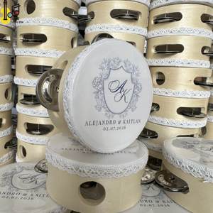 Mini tamburello 4 pollici percussioni <span class=keywords><strong>matrimonio</strong></span> all'ingrosso strumento musicale Mini tamburello piccola percussione portatile tamburo giocattolo prezzo - Product Image 4