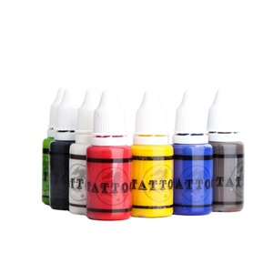 Set de 7 Pigmentos de Tinta para Tatuajes de 15ml, Suministro de Color Permanente para Arte Corporal, para Artistas de Estudio - Product Image 2
