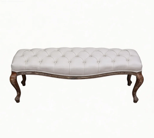 Banco Tapizado Moderno <span class=keywords><strong>de</strong></span> Estilo Europeo con Botones, Taburete Largo <span class=keywords><strong>para</strong></span> Dormitorio, Sala <span class=keywords><strong>de</strong></span> Estar, Hotel, Decoración <span class=keywords><strong>de</strong></span> Hogar <span class=keywords><strong>de</strong></span> Estilo Antiguo - Product Image 6