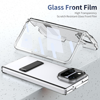 Étui de luxe transparent avec support intégré et verre trempé pour Google Pixel 11 Pro Fold et Pixel 10 Fold