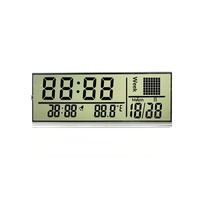 Horloge numérique électronique intelligente 2026 avec affichage LCD à segments, écran rond, calendrier perpétuel et alarme