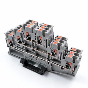 QPT-2, 5-3PT 2,5-3L Multi 3-stufiger Steck anschluss Din <span class=keywords><strong>Rail</strong></span>-Klemmen block 0, 14-2, 5 mm² 500V 20A 0, 14-2, 5 mm² Montage NS 35 - Product Image 1