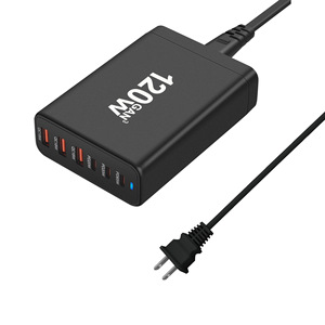 120W GaN Desktop Charger 6 Ports PD QC Laptop <b>Charging</b> <b>Station</b> With Holder Aluminum Alloy - Product Image 4