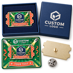 Épinglette métallique personnalisée pour événement d'entreprise, en alliage de zinc plaqué argent, émail dur, forme irrégulière, cadeau d'affaires - Product Image 3