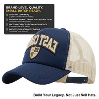 Casquette de baseball de haute qualité à 5 panneaux avec logo brodé en relief 3D, en maille, velours, toile unie, personnalisable, pour l'extérieur, style camionneur