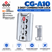Cadenas de bagage douanier Changguang CG-A10 ABS robuste à code réinitialisable à 3 chiffres, mini, à montage en surface, durable et sécurisé