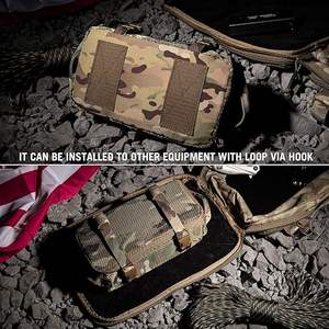 Pochette d'organisateur de bagages de voyage durable Sac de rangement en maille Cubes d'emballage modulaires tactiques - Product Image 6