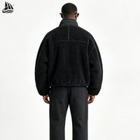 Blouson de recherche hiver extérieur à logo personnalisé blouson polaire zippé Bomber polaire sport extérieur veste polaire Sherpa en polaire coupe carrée