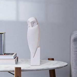 Adornos de Resina Modernos Minimalistas con Diseño de Búho Ermitaño, Creativos y Personalizados, para Decoración de TV o Estudio - Product Image 4