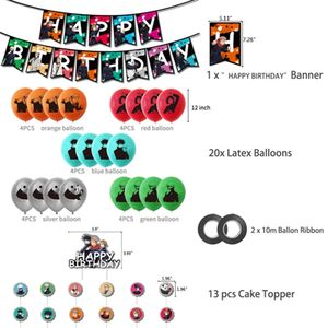 CrzPai <span class=keywords><strong>Jujutsu</strong></span> <span class=keywords><strong>Kaisen</strong></span> décorations de fête d'anniversaire pour garçons Anime thème Sukuna fournitures avec ballons pour enfants adolescents fête X0343 - Product Image 5