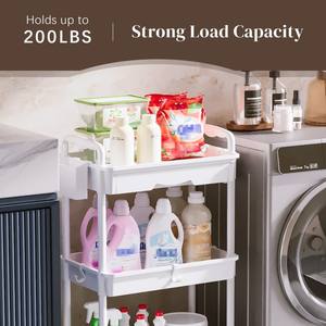 3단 롤링 유틸리티 카트 서랍형 유틸리티 수납 정리함 잠금식 바퀴 부엌용 수납 카트 - Product Image 5