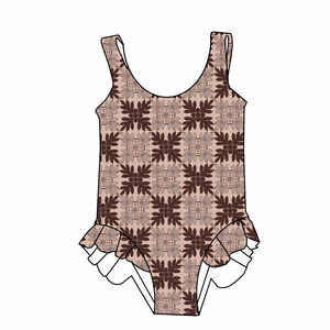 Hot Summer <strong>Girl</strong> <strong>Children</strong> <strong>Swimsuit</strong> with Lace Hawaii Prints Sleeveless Breathable Soft Kids <strong>Girls</strong> Swimwear - Product Image 5