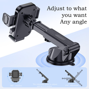 <span class=keywords><strong>Support</strong></span> de téléphone de <span class=keywords><strong>voiture</strong></span> stable de haute qualité pour la navigation GPS, fixation par ventouse <span class=keywords><strong>automatique</strong></span>, matériau ABS, rotation à 360 degrés, s'adapte au pare-brise - Product Image 2