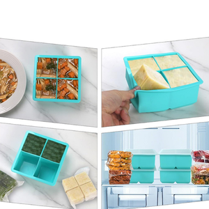 Bac à glaçons en silicone de qualité alimentaire avec couvercle, anti-déversement, résistant aux odeurs, moule à glace à congélation rapide, boîte à glaçons pour boissons estivales - Product Image 5