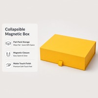 Boîte cadeau rigide personnalisée pour bijoux, cosmétiques, bougies, fermeture magnétique, pliable, emballage plat, vente en gros, directement de l'usine