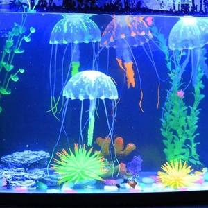 <span class=keywords><strong>Guangzhou</strong></span> Aquarium Landschapsdecoratie Fluorescerende Middelgrote Siliconen Gesimuleerde Kwallen Groothandel Goudvisbak - Product Image 3