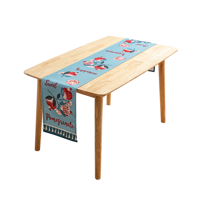 HOSHOM Cheap Factory Wholesale Boho Table Runner Custom Design Runners With Tassel