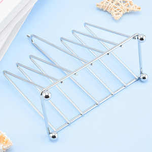 Sujetalibros de alambre de hierro con forma de triángulo, organizador de revistas y librería de <span class=keywords><strong>escritorio</strong></span> de oficina organizado en oro rosa - Product Image 4