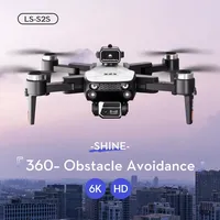 Drone S2S Baru 8K Profesional HD Kamera Ganda Tanpa Sikat Penghindar Hambatan Fotografi Udara Quadcopter Lipat Cotton 14+ Mainan
