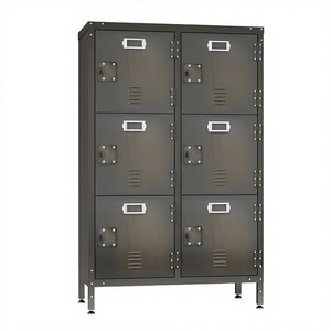 Modern European Style Metal Living Room & Dining Room Classic Office Furniture 6 Door Metal Locker Storage <b>Filing</b> Cabinet - Product Image 2
