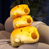 Coussin en peluche Capybara couché, style pain, mignon, doux et moelleux, animal en peluche Hydrochoerus, coussin à câliner pour enfants, décoration de canapé et chambre