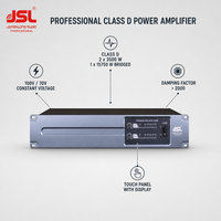 Amplificateur de puissance classe D 2x3500W 1x15750W en pont 100V 70V à tension constante 2U pour système de sonorisation PA professionnel