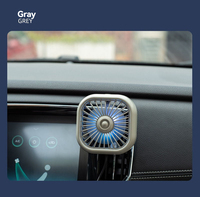 Ventilador de Refrigeración para Automóvil con Rotación de 360 Grados, 3 Velocidades Ajustables, Ventilación de Aire, Amplificador USB de 5V, Ventilador de Refrigeración con Luz para Automóvil, Camioneta, Camión