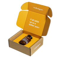Boîte aux lettres unique en carton avec logo personnalisé pour enfants, ours en gélatine et vitamines, boîte d'emballage de supplément pour animaux de compagnie, boîte d'expédition avec insertion