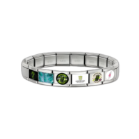 Bracelet à breloques italien Monster Energy en gros, 9 mm, en acier inoxydable, modules interchangeables DIY, bijoux de mode pour hommes et femmes