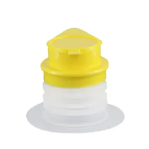 Plastic BIB spout cap Yellow/Blue Pouring Spout, sealed pouring spout cap for cooking oil