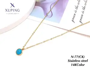 Xuping novo bijuteria de aço inoxidável e materiais de 14k com vários design personalizado brincos colar pulseira
