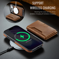 Étui portefeuille magnétique détachable en cuir PU pour iPhone 17/17 Pro/17 Pro Max/17 Air/17E avec porte-cartes