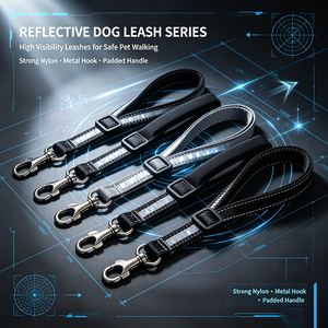 Laisse réfléchissante pour chien, laisse de sécurité nocturne en nylon pour animaux de compagnie, pour chiens de taille moyenne et grande, pour la promenade en extérieur - Product Image 6