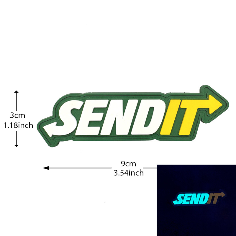 ส่ง SEND (พื้นหลังสีเขียวพร้อมแสงสีขาวในที่มืด)