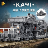 Modelo de tren de misiles soviético SS-24 de la Segunda Guerra Mundial, Karl Gun Howitzer, juguete educativo de ensamblaje.