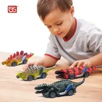 BS Toy Amazon Offre Spéciale 12 pièces camion monstre à puissance Animal jouet voiture traction Friction arrière véhicule électrique le dinosaure voiture jouet à vendre