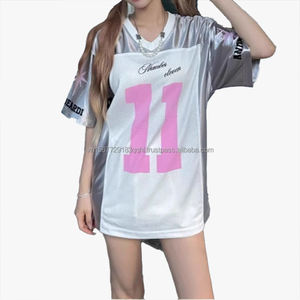 Maillot de sport décontracté Hip Hop à manches courtes unisexe, été, ample, fin, respirant, séchage rapide, anti-UV, tendance, personnalisable - Product Image 5