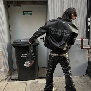 <span class=keywords><strong>Giacca</strong></span> da Motociclista in <span class=keywords><strong>Pelle</strong></span> Vintage con Logo Personalizzato, Cappotto <span class=keywords><strong>Oversize</strong></span> da <span class=keywords><strong>Uomo</strong></span>, Effetto Invecchiato, Stampa Opaca, Streetwear, <span class=keywords><strong>Giacca</strong></span> da Corsa in PU - Product Image 5