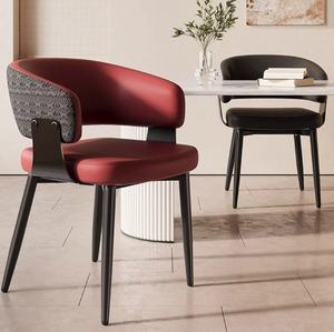 <span class=keywords><strong>Sedie</strong></span> da Pranzo in Pelle con Struttura in Metallo, Design Moderno per Casa <span class=keywords><strong>e</strong></span> Ristorante, Marca Tuochen - Product Image 2