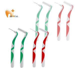 Outil de nettoyage <span class=keywords><strong>dentaire</strong></span> Brosse <span class=keywords><strong>interdentaire</strong></span> Brosse de nettoyage buccal en forme de 7 en acier inoxydable Brosse orthodontique pour les espaces interdentaires - Product Image 1