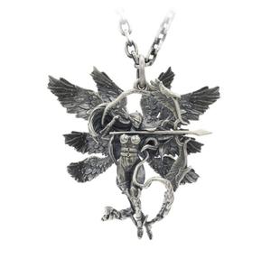 Collana pendente retrò europeo americano Cross-Border sei ali <span class=keywords><strong>angelo</strong></span> vendita diretta dal produttore di gioielli a catena di serpenti in lega - Product Image 1