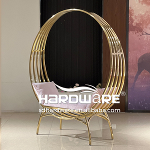เก้าอี้บัลลังก์งานแต่งงานสีทองสำหรับเจ้าบ่าวเจ้าสาว ราชากับราชินี - Product Image 3