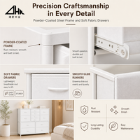 Commode moderne blanche à 12 tiroirs, meuble de rangement pour chambre à coucher avec façades plates