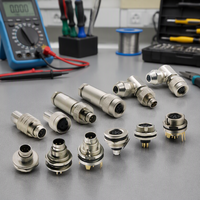 Connecteur industriel IP67 M12, code A B D, 3 4 5 6 8 10 12 17 broches avec câble, connecteur circulaire étanche