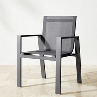Meubles de jardin en aluminium pour fête au bord de la piscine, chaise de villa extérieure et table en aluminium 6 places