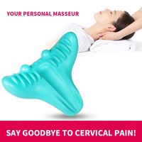 Oreiller de Relaxation Portable, masseur de cou, oreiller de Massage d'acupression par gravité, outil de soulagement de la douleur cervicale et des épaules