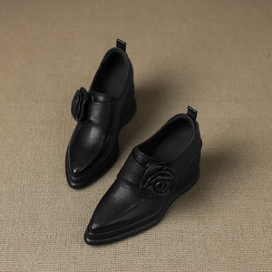 Zapatos de Cuero Sólido Retro de Tacón Alto, Impermeables, Duraderos, Antideslizantes y a la Moda, con Base de Esponja y Correa - Product Image 1