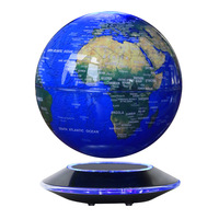 Globe terrestre à lévitation magnétique de 8 pouces, carte du monde, lampe LED moderne, base de lampe flottante, commande tactile, boule flottante à lévitation magnétique